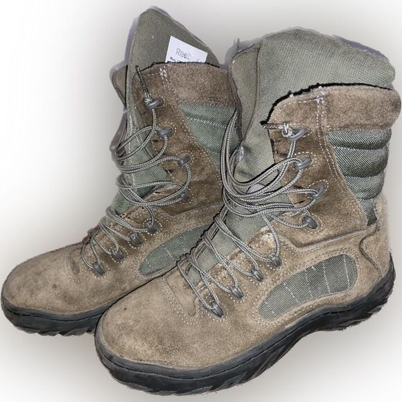 Reebok Fusion Max 8” Tactical Leather Boots CM999 CM8999 Mens 5.5M Womens 7.5M - Picture 1 of 6